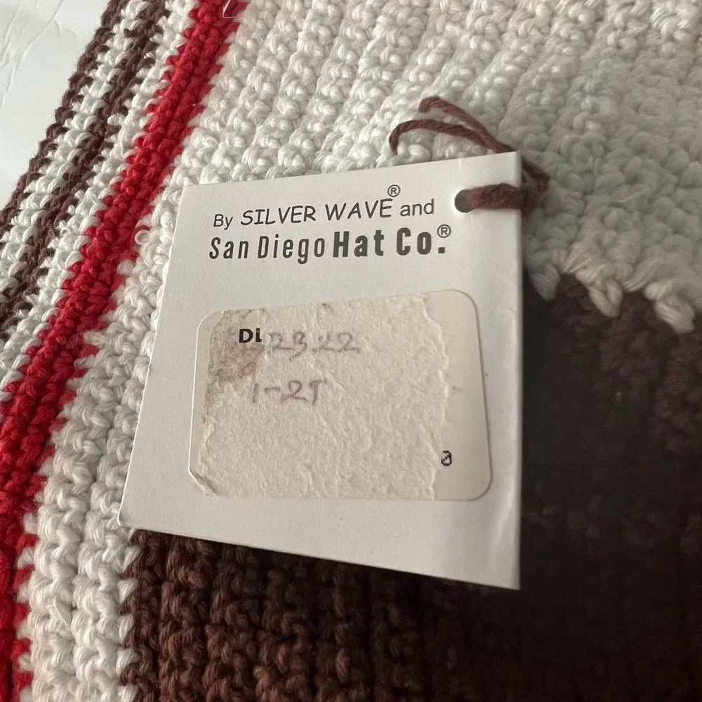 Crochet‎ Puppy Dog Hat Cap Child’s Size 1-2T NWT White Brown Kid’s Crochet Hat